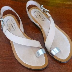 Ted Baker Sandals - Prendie (tan + silver)
